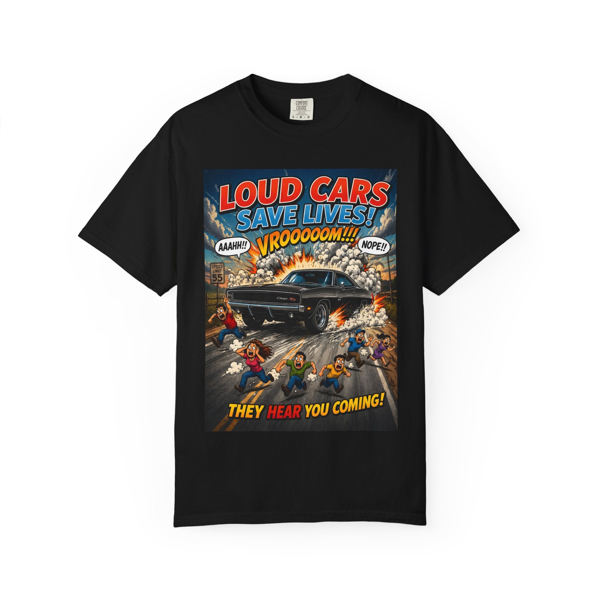 Dodge Charger T-Shirt Comfort Colors, Loud Cars Save Lives Shirt, Custom Charger Tee, Funny Muscle Car Gift