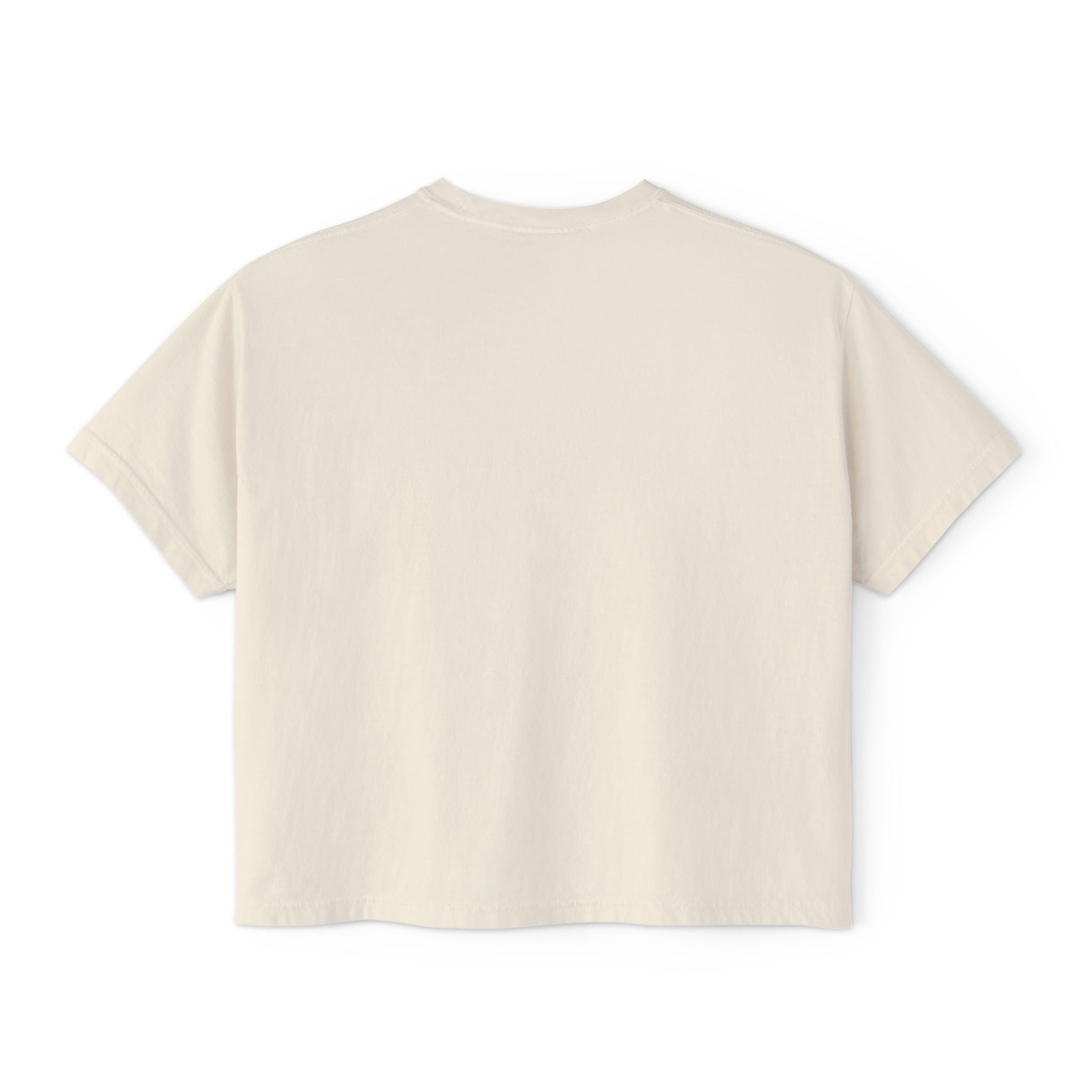 Boxy Tee — "Fits? No. Sits? Yes!" Cute Sleeping Cat Graphic T-Shirt