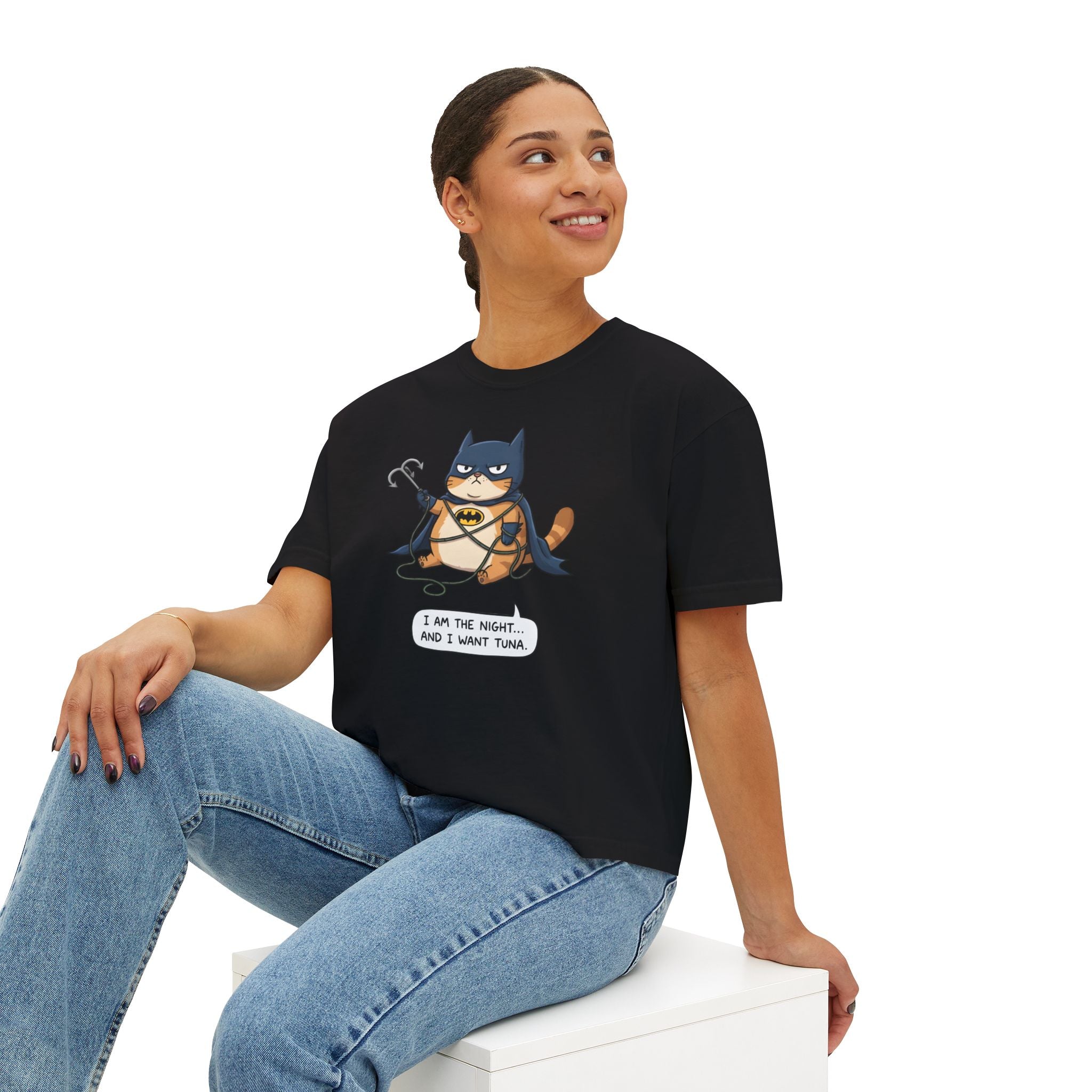 Funny Cat Tee – I Am The Night