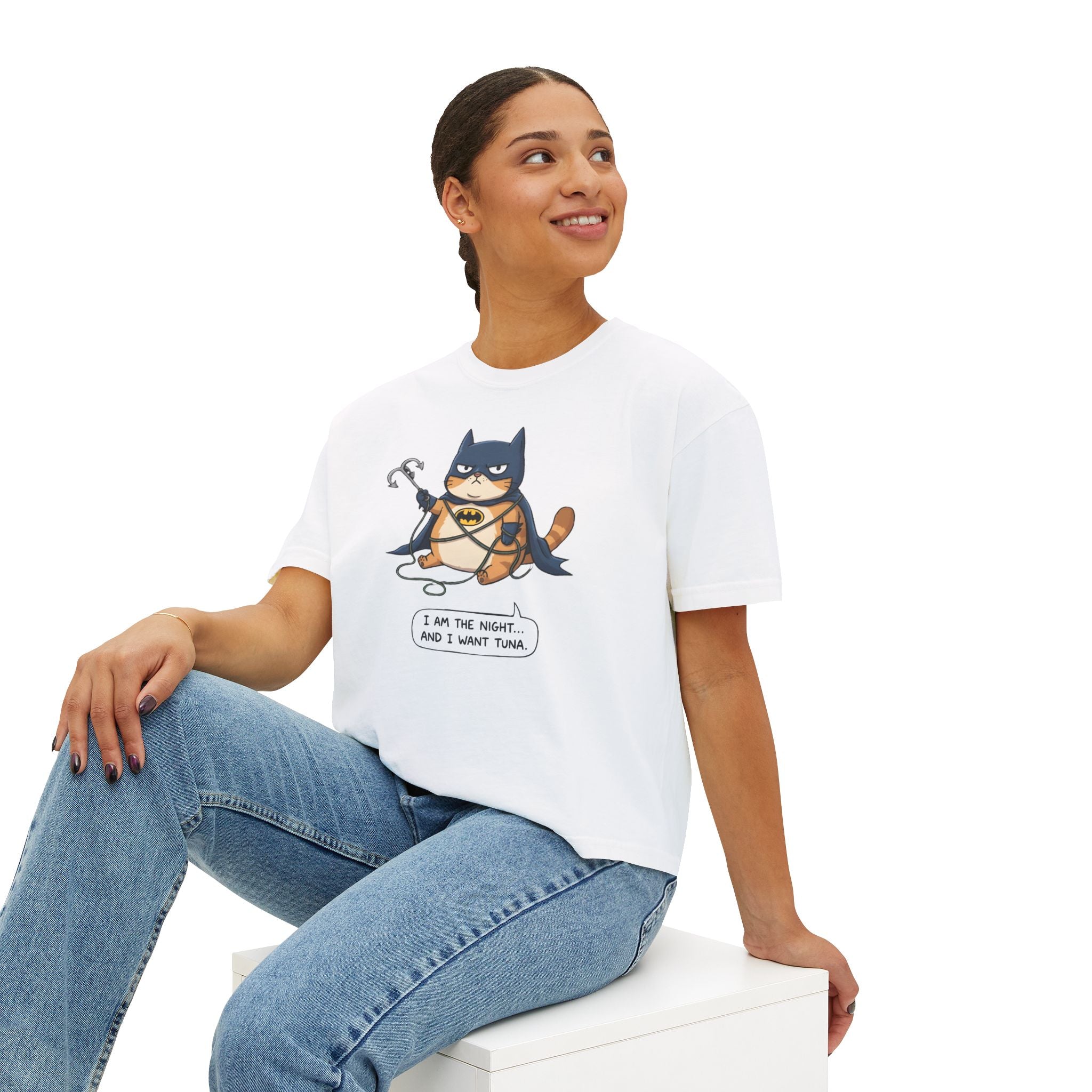 Funny Cat Tee – I Am The Night