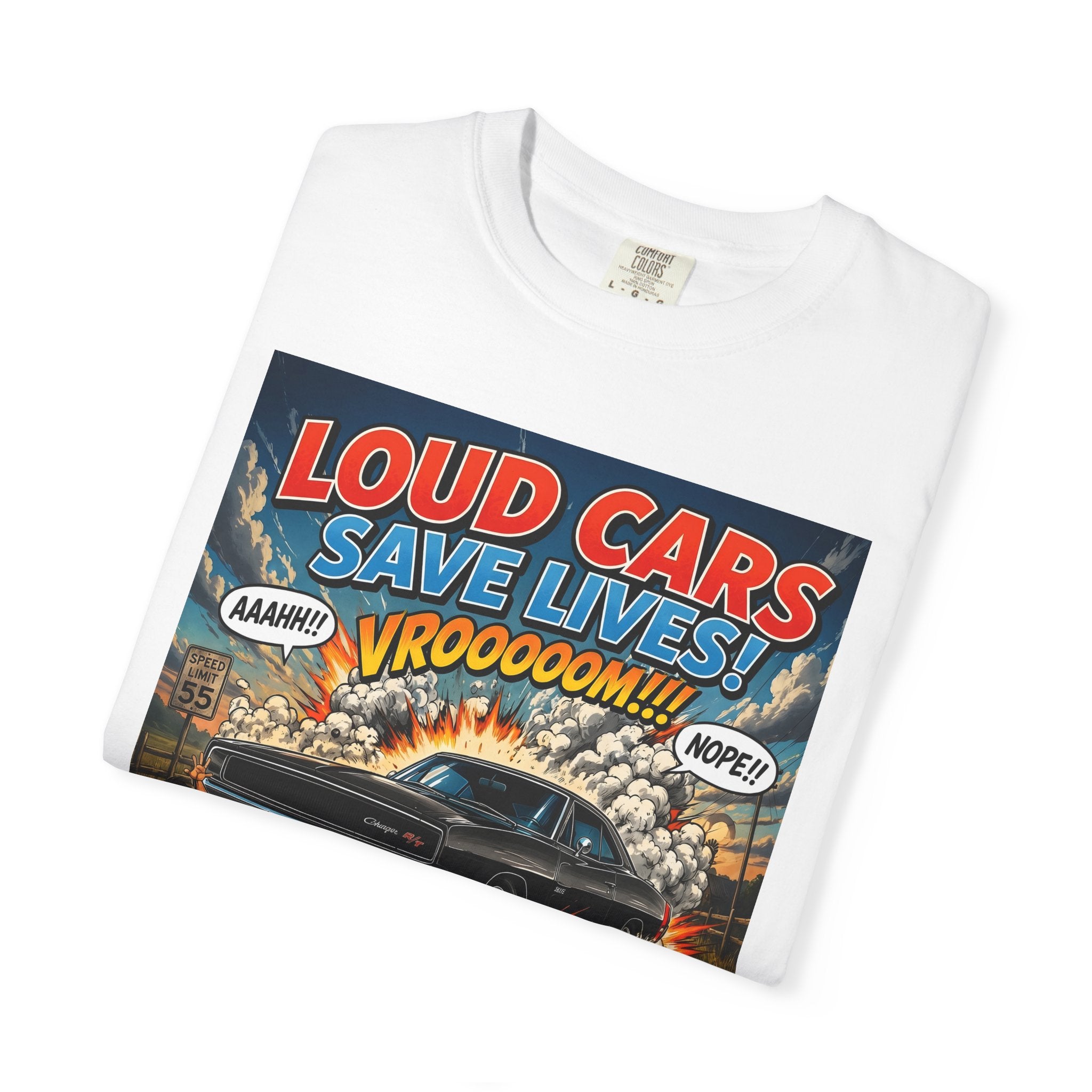 Dodge Charger T-Shirt Comfort Colors, Loud Cars Save Lives Shirt, Custom Charger Tee, Funny Muscle Car Gift