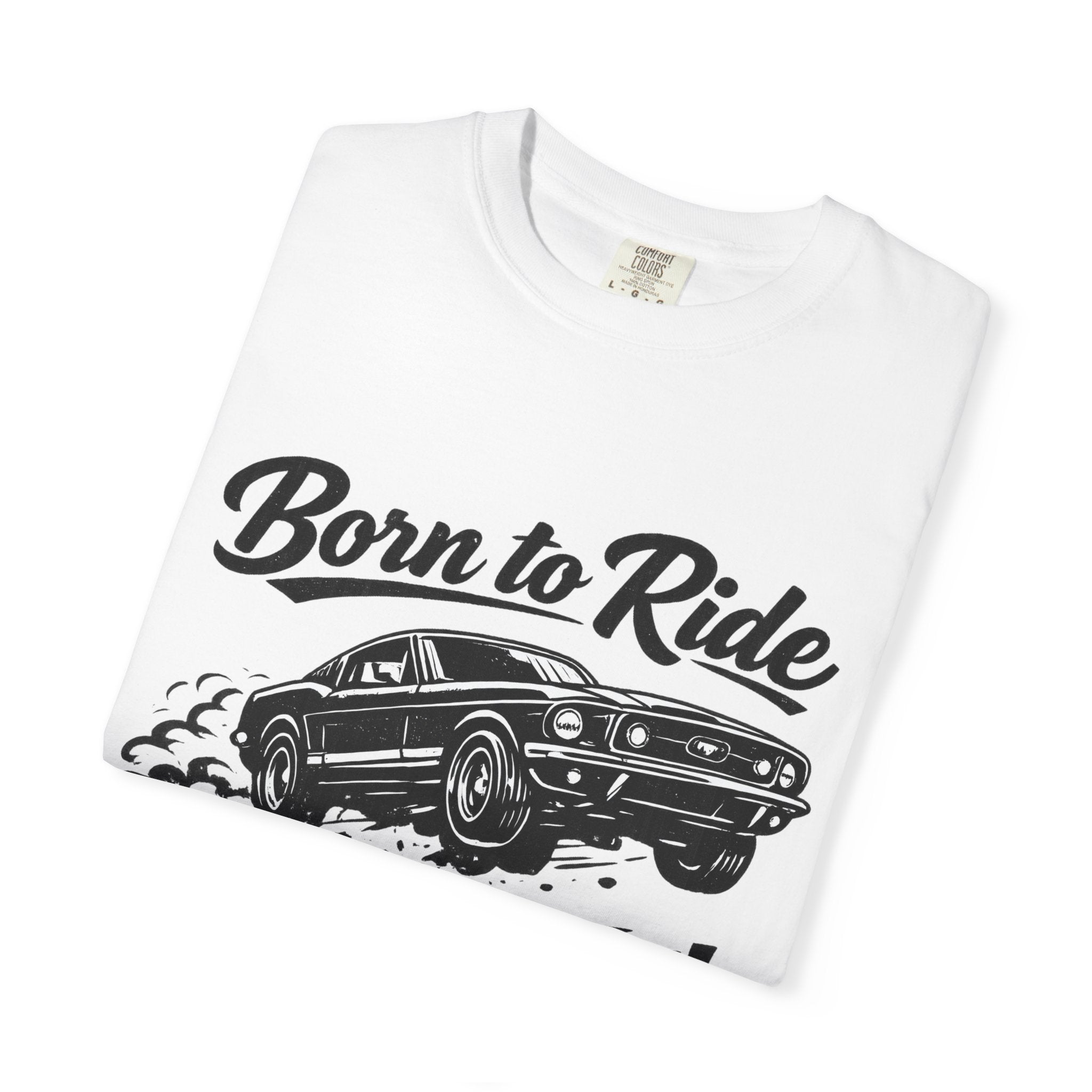 Ford Mustang T-Shirt Comfort Colors 1717, Custom Mustang Shirt, Vintage Muscle Car Tee, Born to Ride Gift