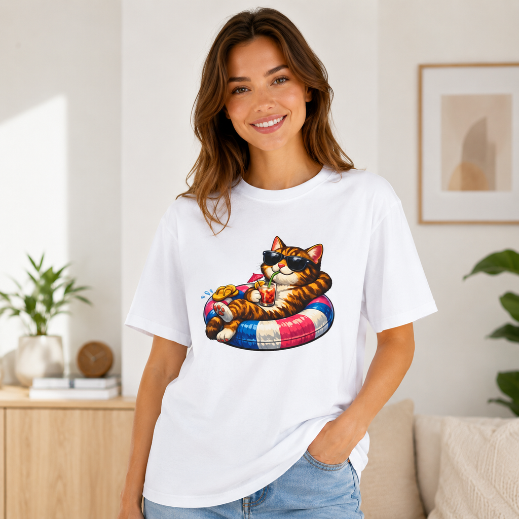 Summer Lazy Cat T-Shirt