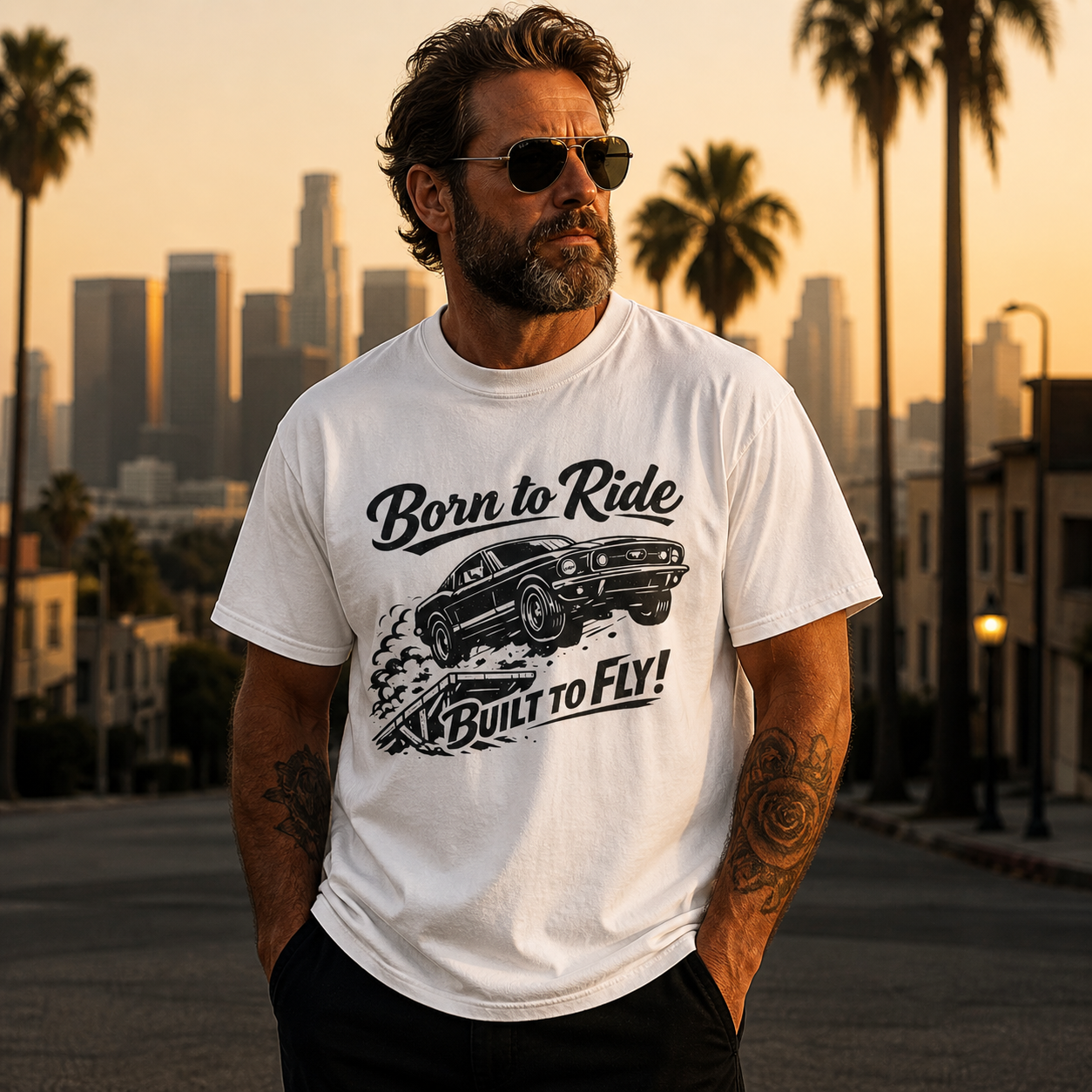 Ford Mustang T-Shirt Comfort Colors 1717, Custom Mustang Shirt, Vintage Muscle Car Tee, Born to Ride Gift