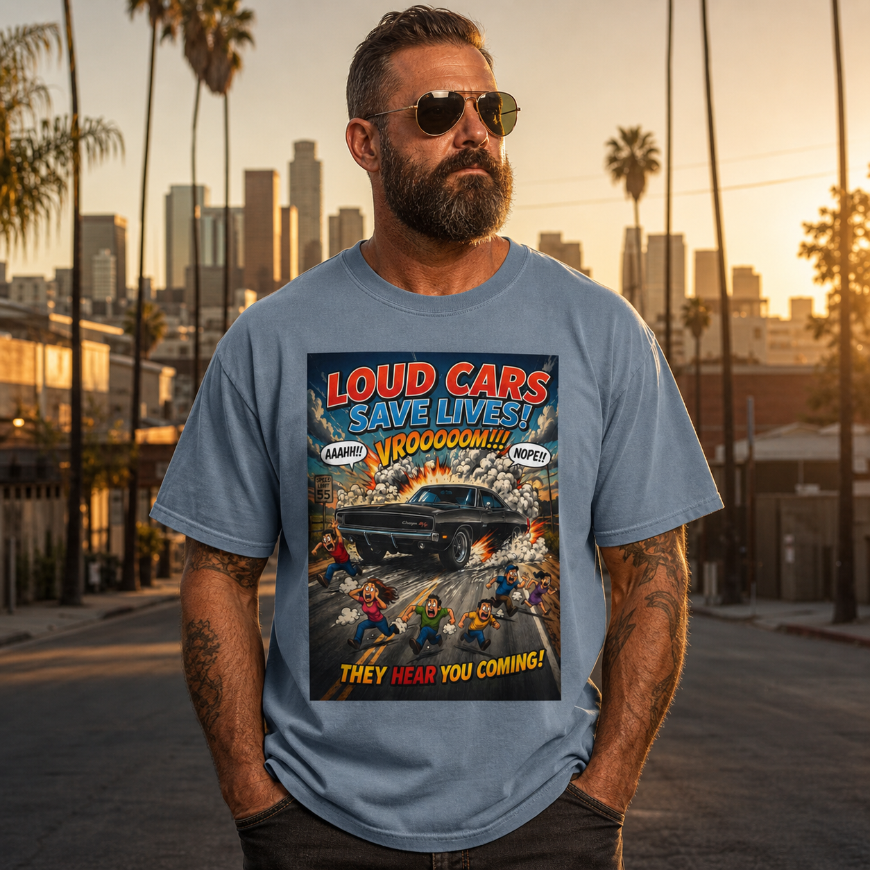 Dodge Charger T-Shirt Comfort Colors, Loud Cars Save Lives Shirt, Custom Charger Tee, Funny Muscle Car Gift