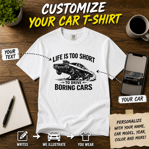 Classic Muscle Car Graphic T-Shirt