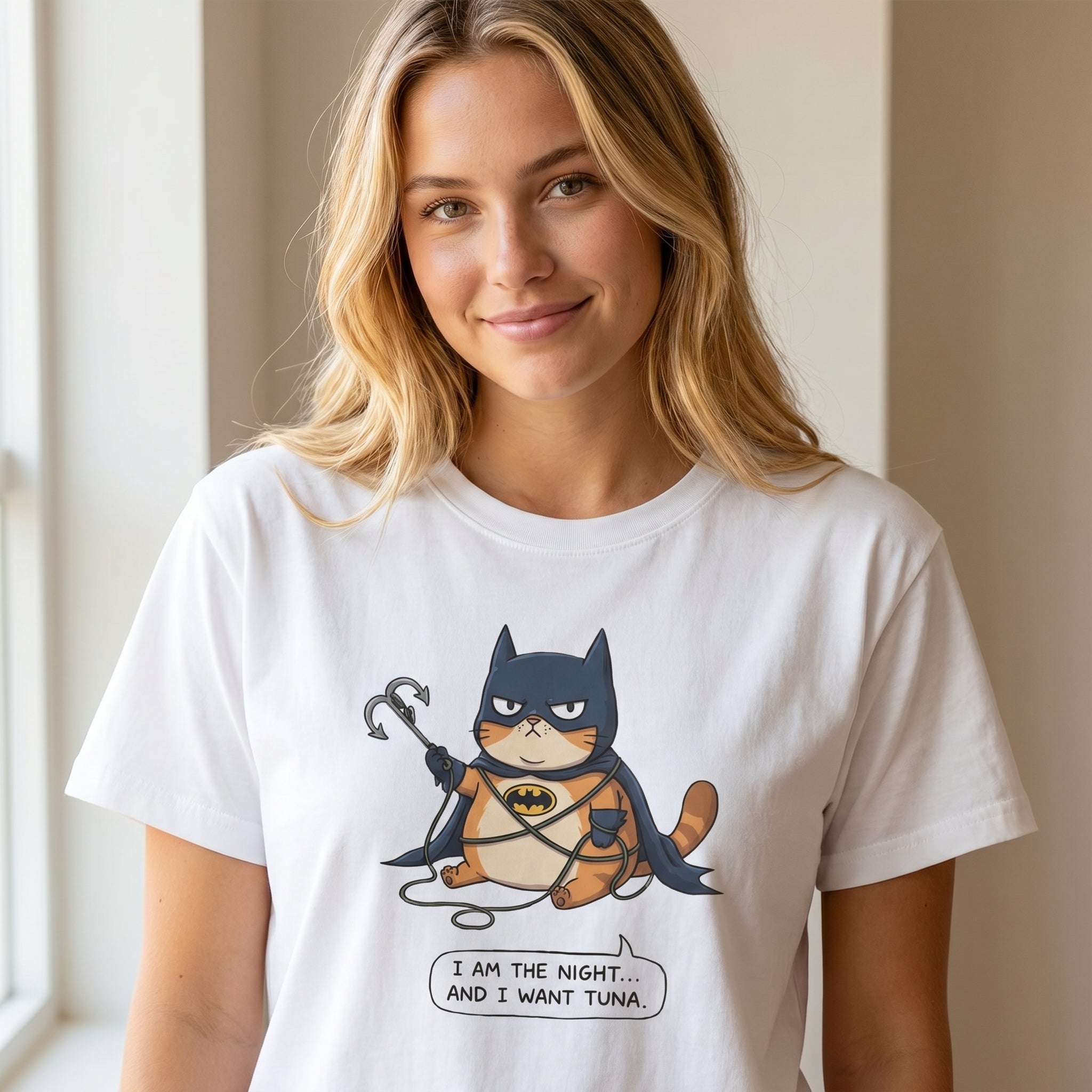 Funny Cat Tee – I Am The Night
